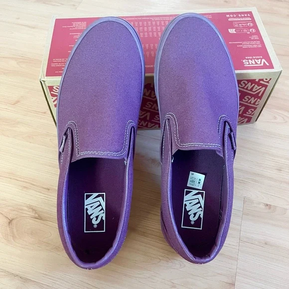 Vans Classic Slip-On 'Pastel Mono - Plum Wine' Mens 11.0 US - Picture 4 of 8
